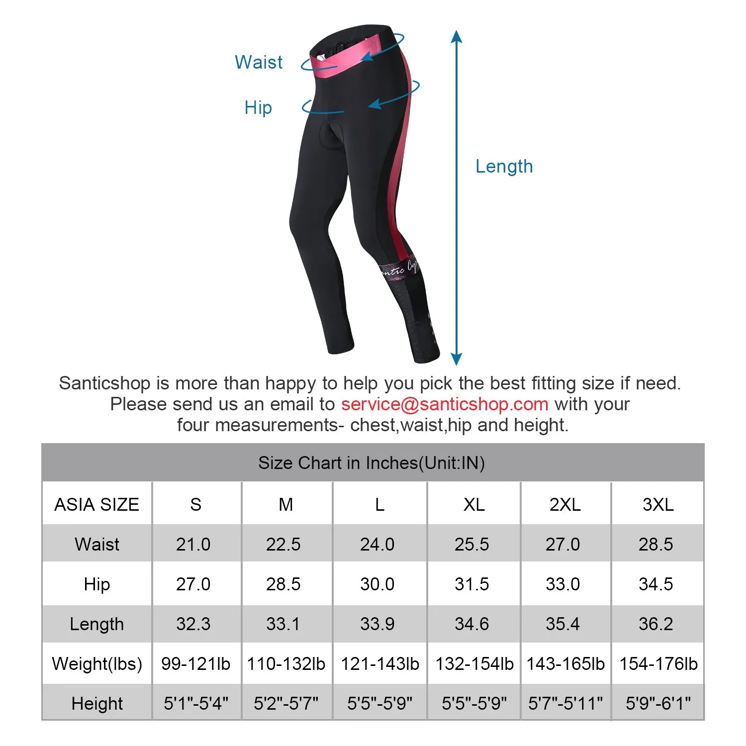 Santic Belize Pink Women Padded Cycling Pants