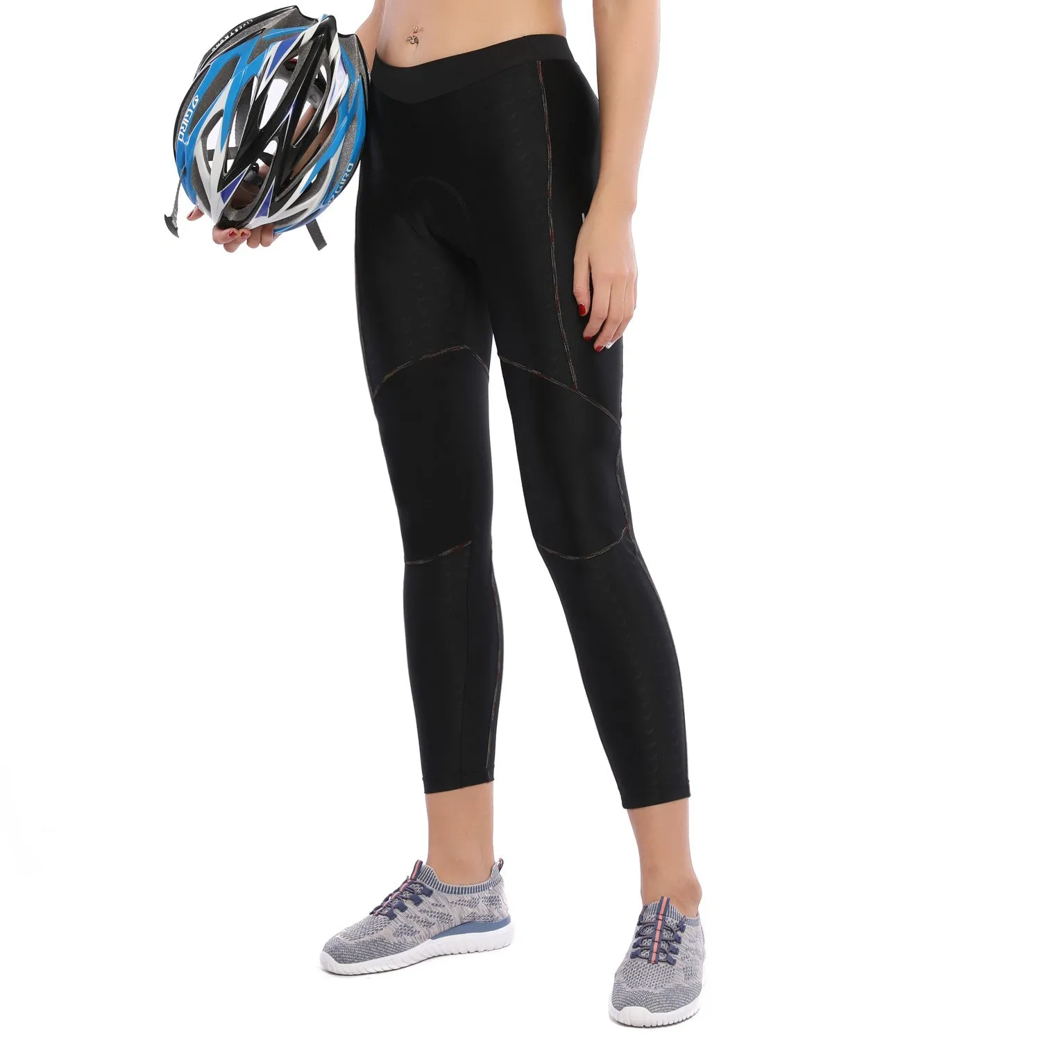 Santic Coral Black Women Padded Cycling Pants