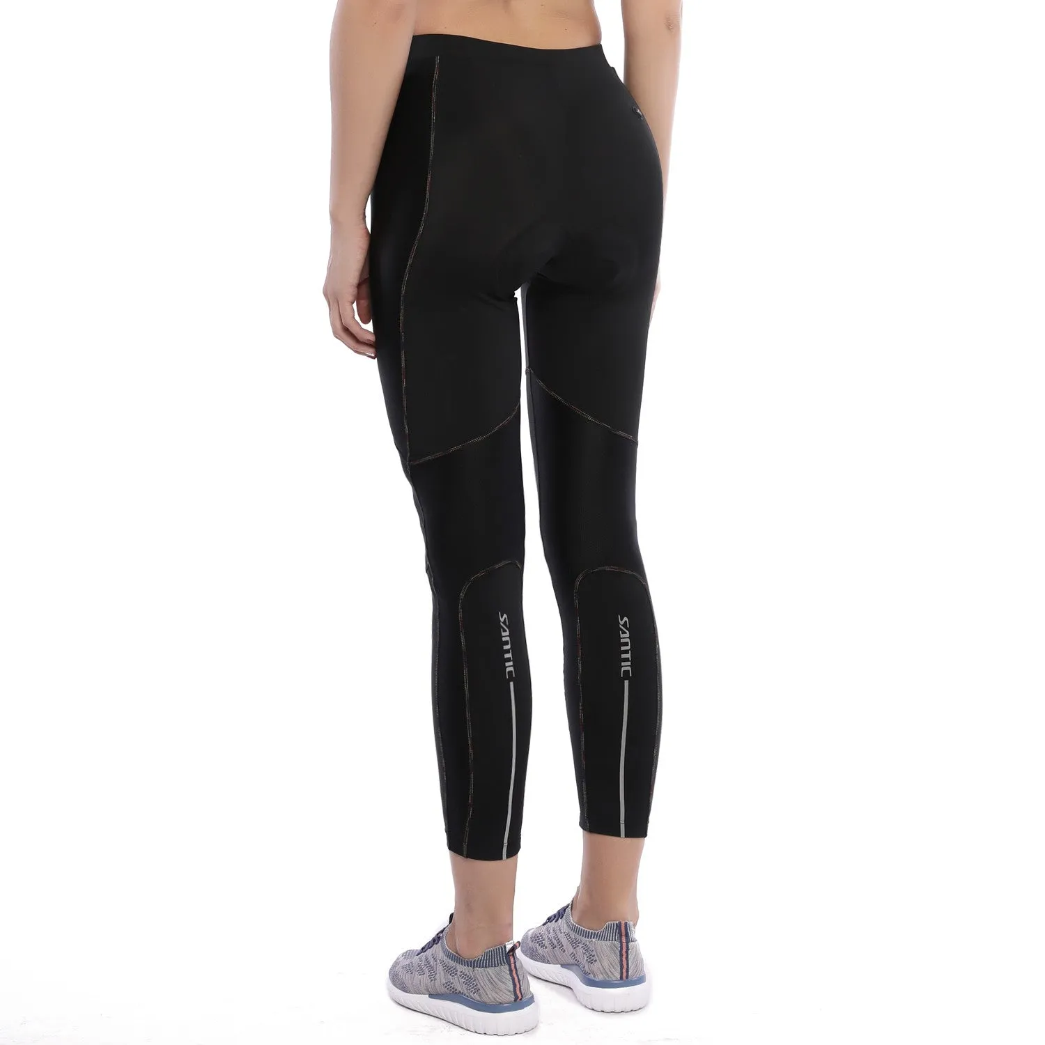 Santic Coral Black Women Padded Cycling Pants