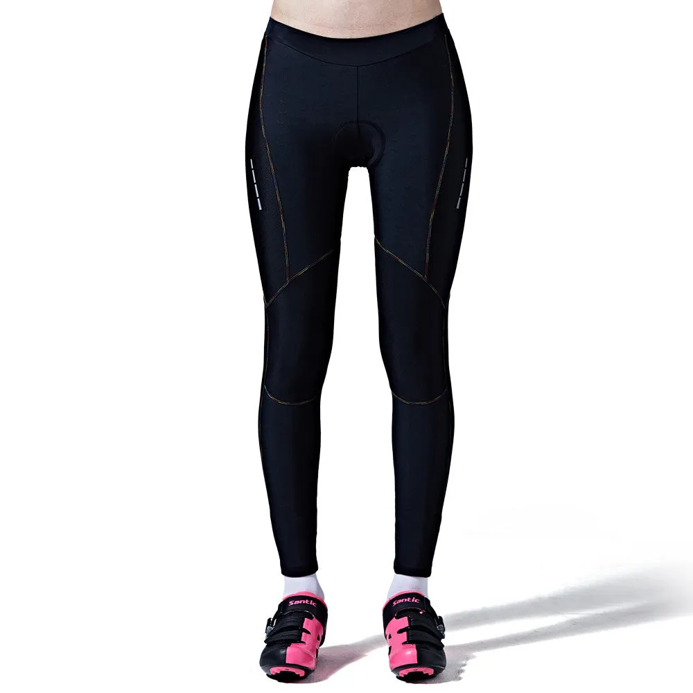 Santic Coral Black Women Padded Cycling Pants