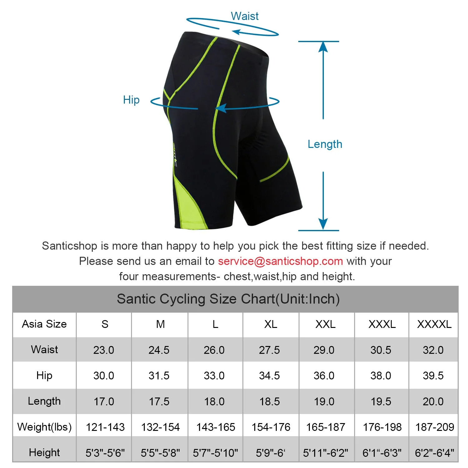 Santic Genting Green Men Padded Cycling Shorts