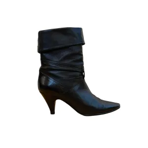 Scrunched Kitten Heel Boots - 7.5