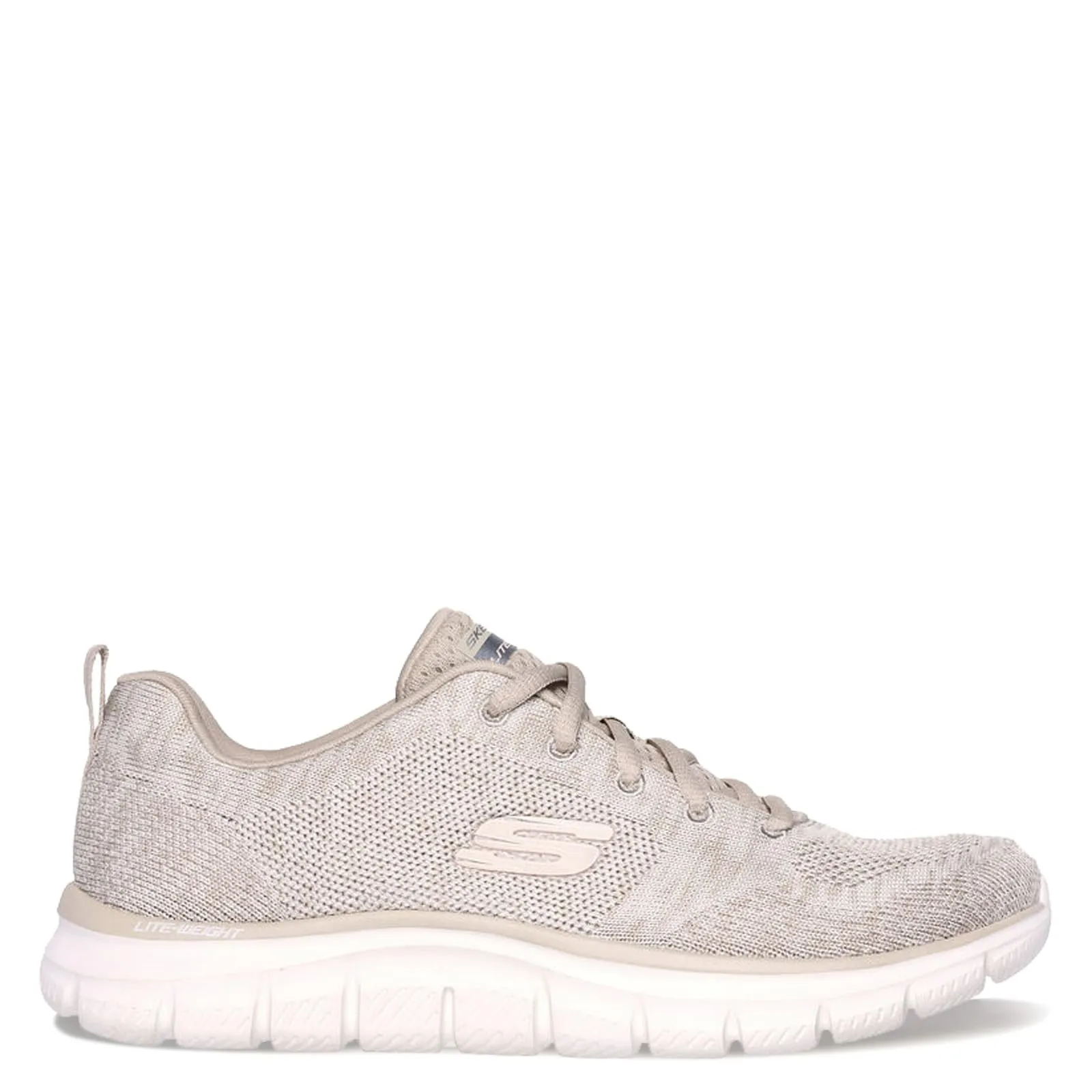 Skechers Sport Women's Women's Track Sneaker, Taupe/Pink