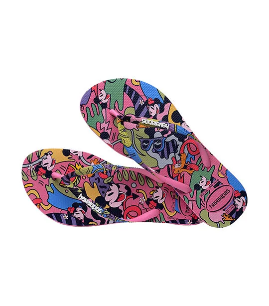 Slim Disney Flip Flops Pink Lemonade