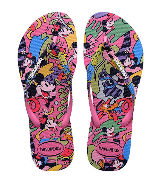 Slim Disney Flip Flops Pink Lemonade