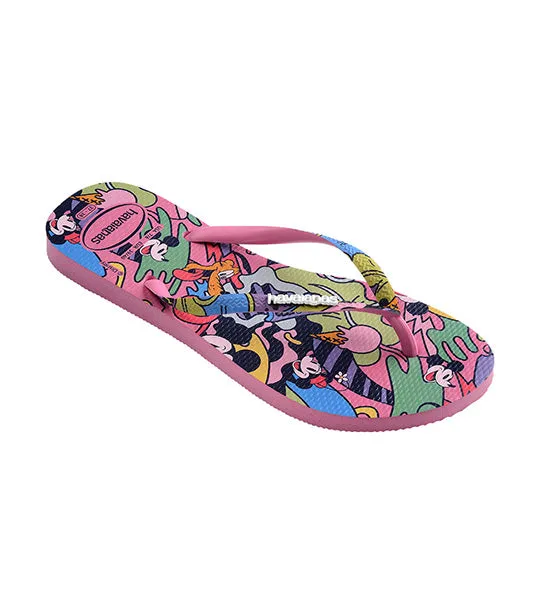 Slim Disney Flip Flops Pink Lemonade