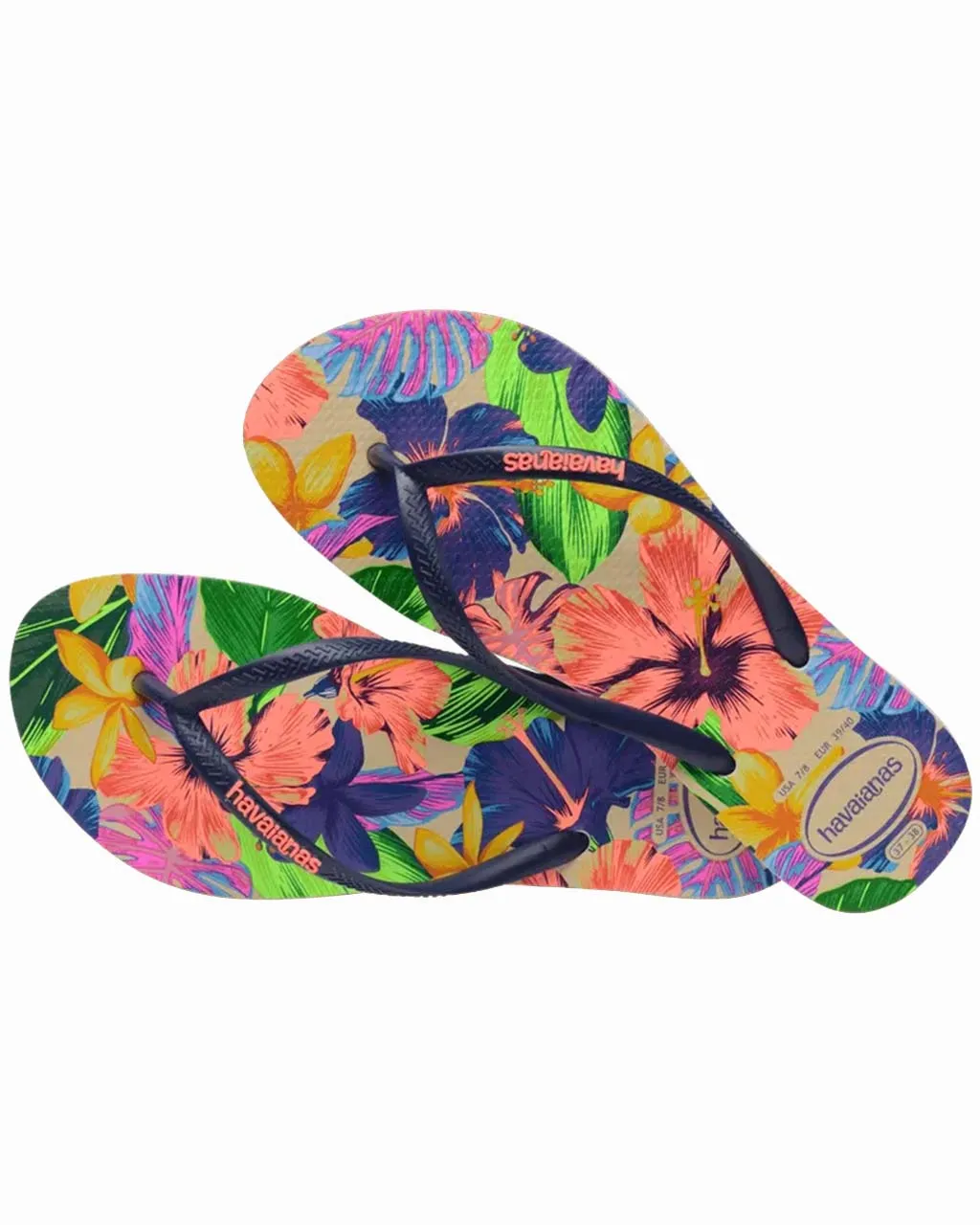 Slim Floral Neon Sandal