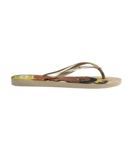 Slim Princesas Flip Flops Beige