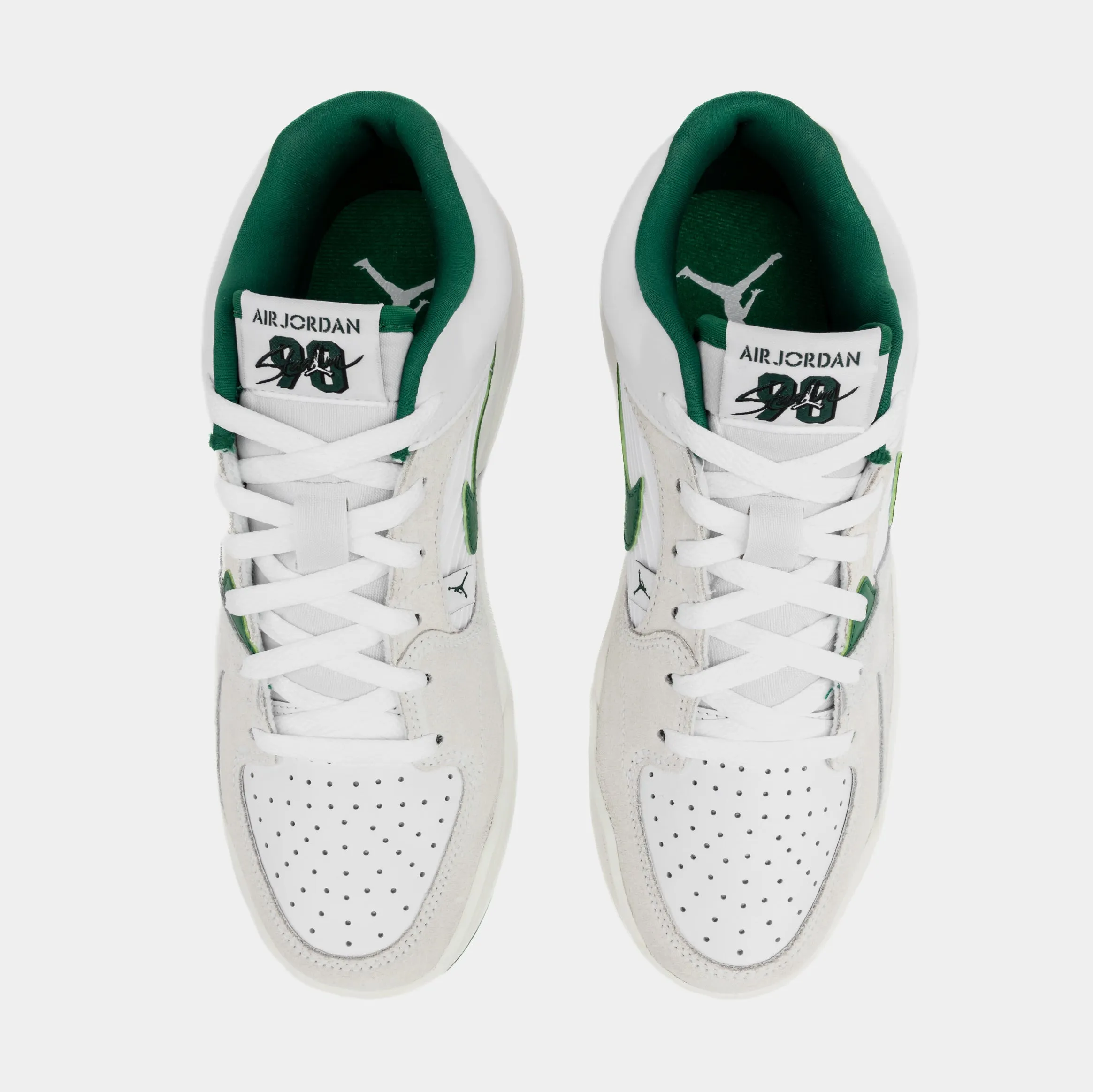 Stadium 90 Mens Basketball Shoes (White/Green)