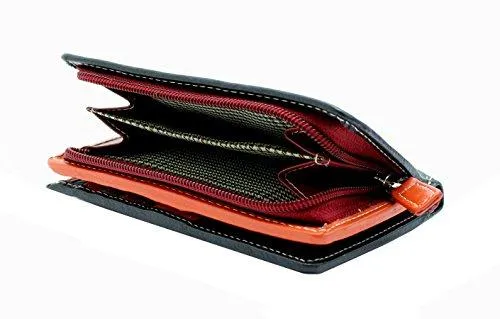 STARHIDE Ladies RFID Blocking Compact Multi Colour Soft Real Leather Wallet 5540