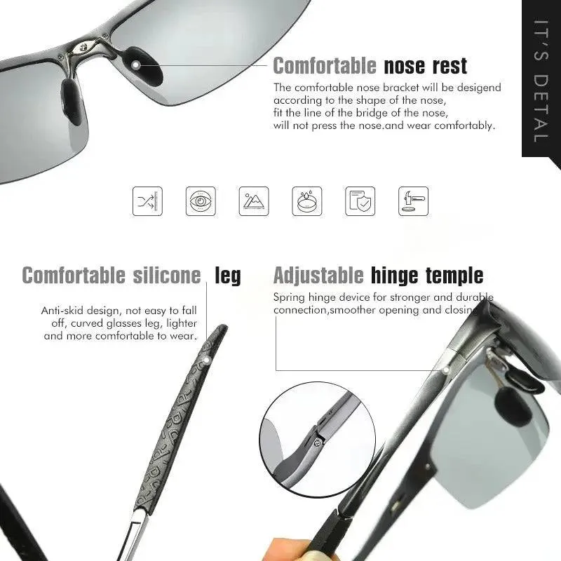 SunRay™ Photochromic Polarized Driving Sunglasses - H1