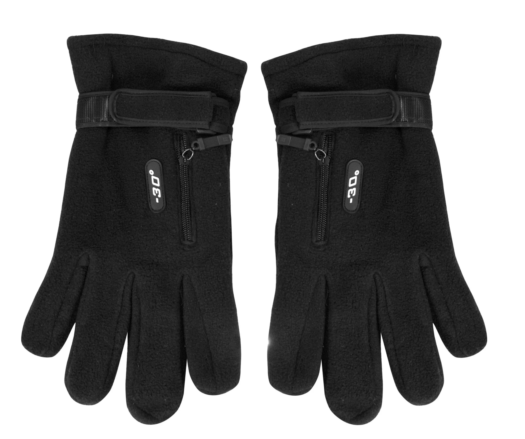 Super Warm Mens Weatherproof Fleece Insulated Winter Snow Ski Gloves Black