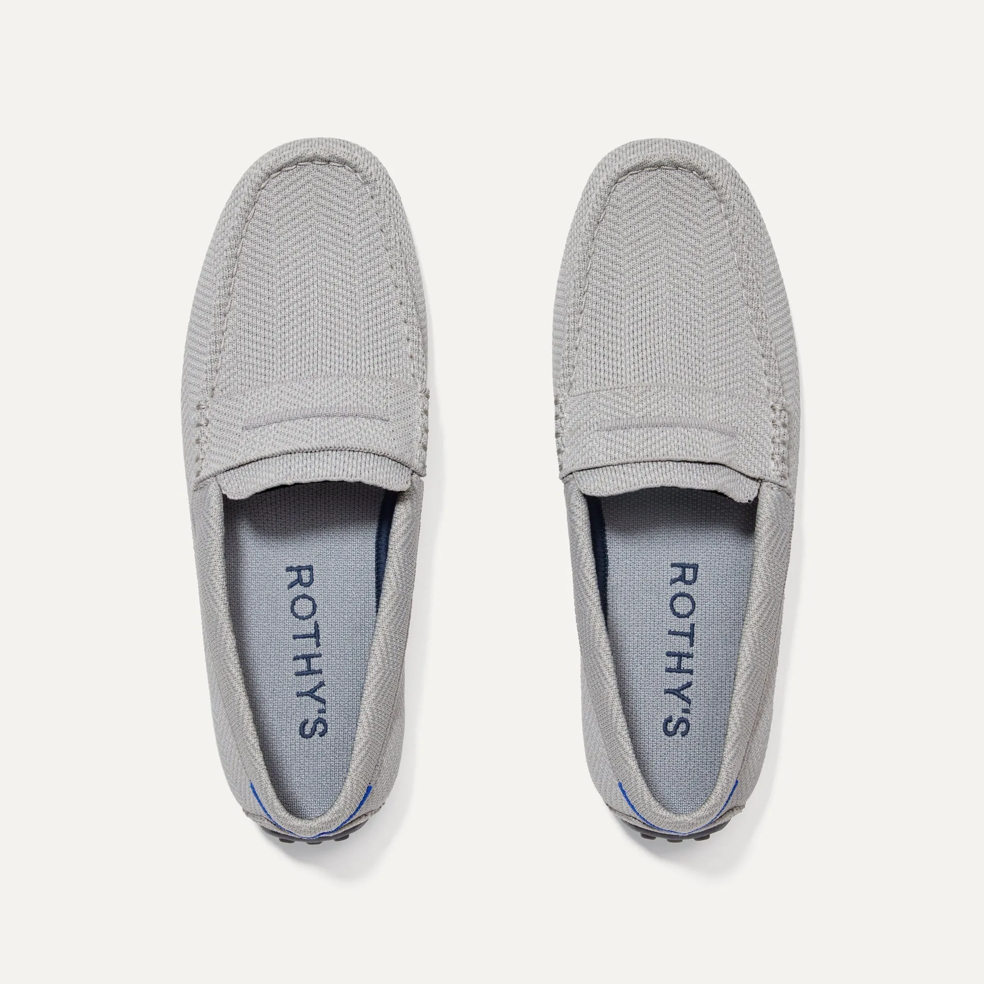 The Driving Loafer - Light Grey Herringbone