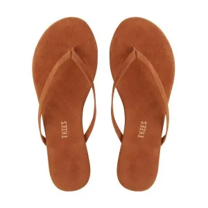 TKEES - Lily Suede Sandal in Saffron