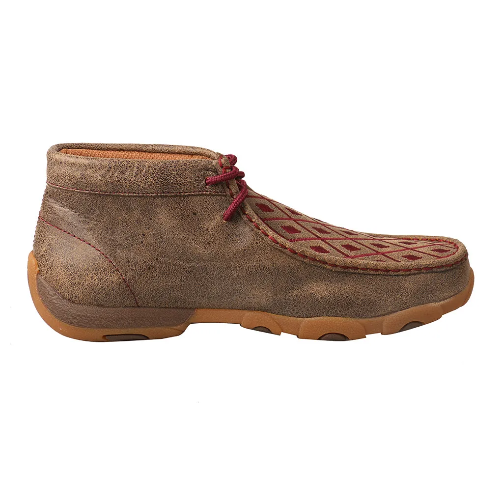 'Twisted X' Women's Diamond Chukka Driving Moc - Bomber / Mahogany