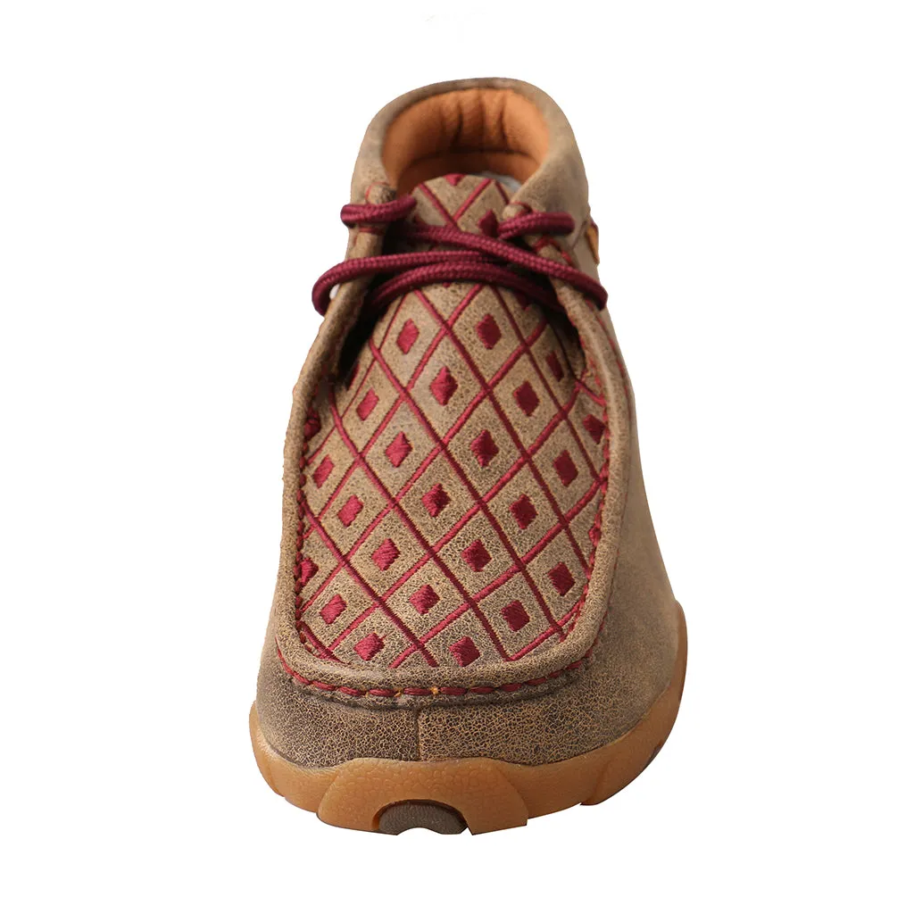 'Twisted X' Women's Diamond Chukka Driving Moc - Bomber / Mahogany