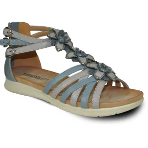 VANGELO Women Sandal LILA Flat Sandal Blue