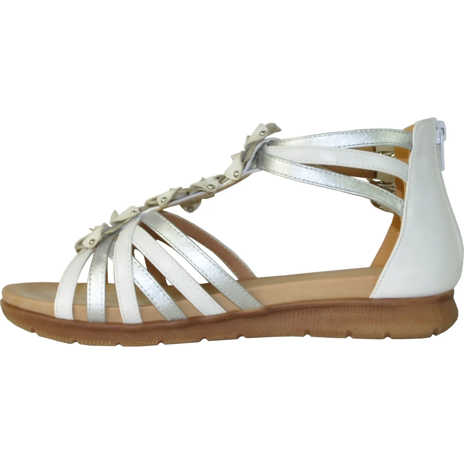 VANGELO Women Sandal LILA Flat Sandal White