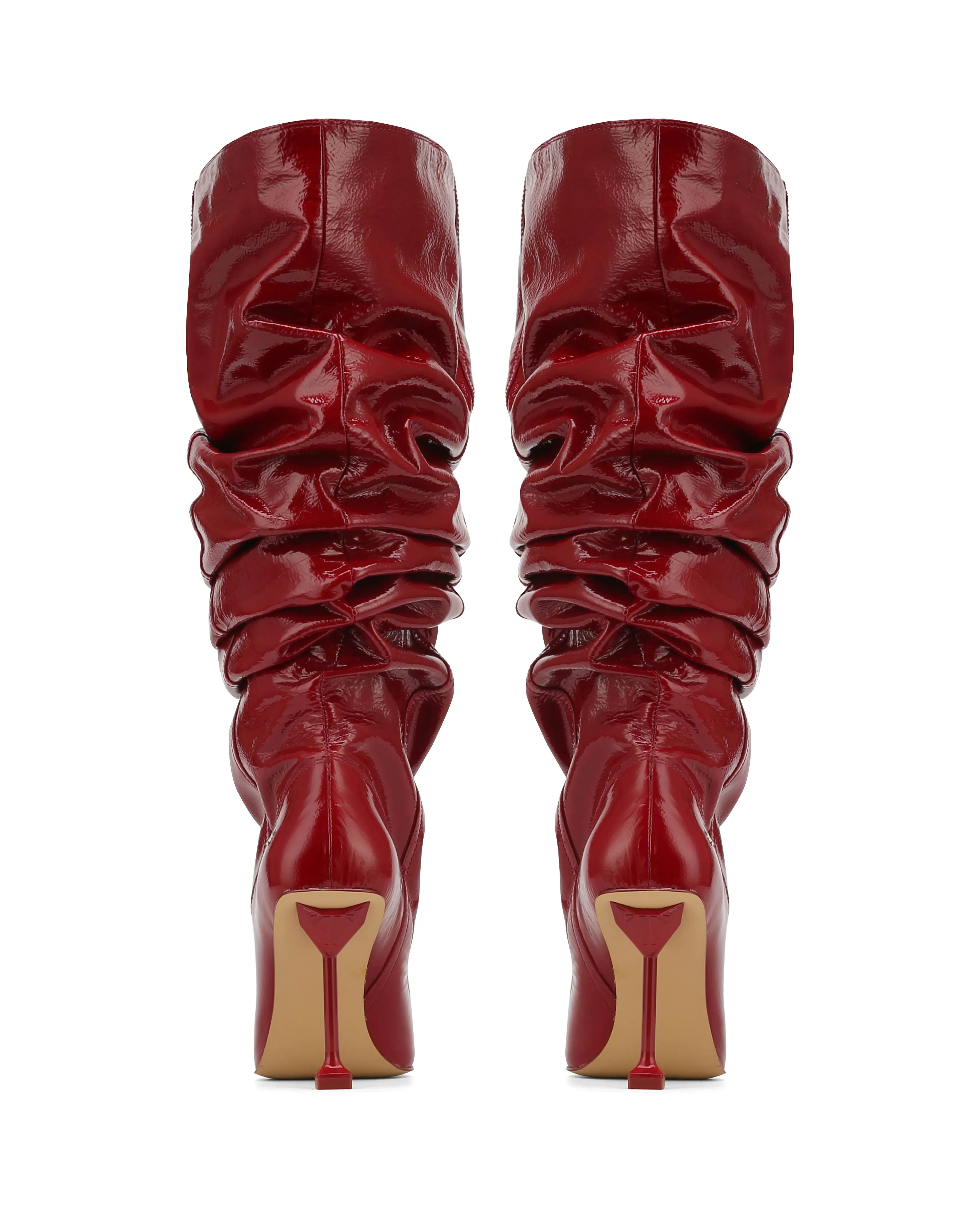 Vern Red Crinkle Patent Leather