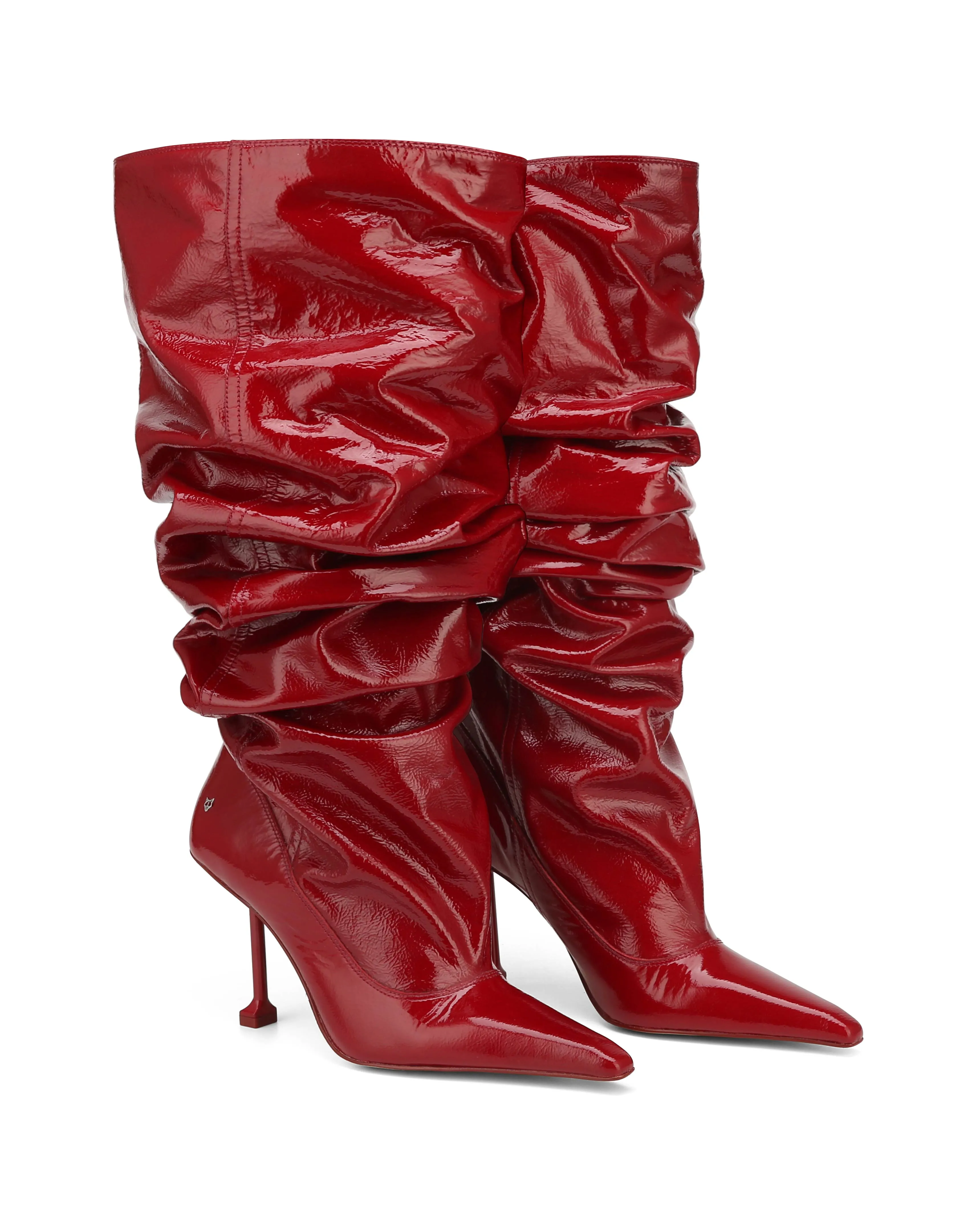 Vern Red Crinkle Patent Leather