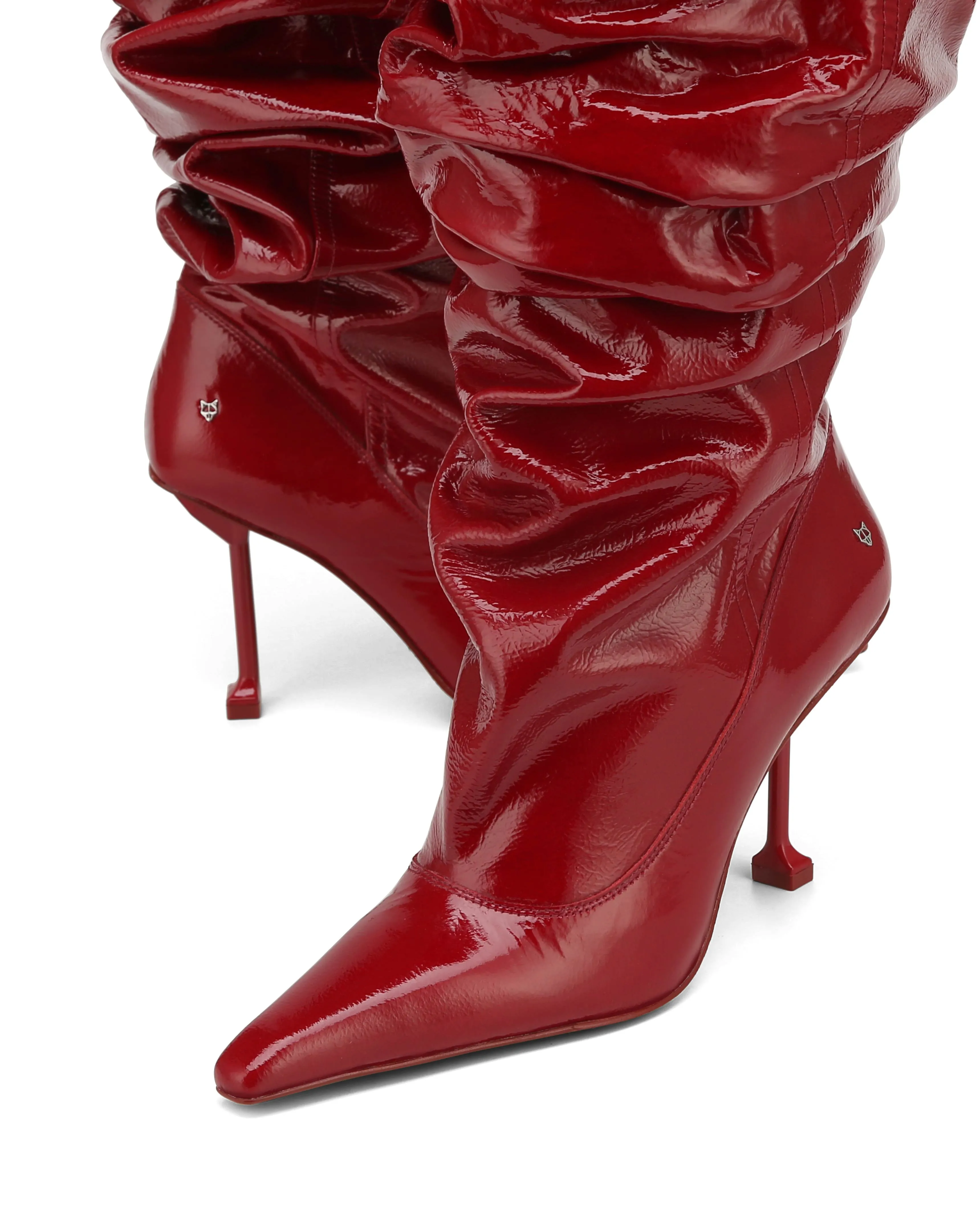 Vern Red Crinkle Patent Leather