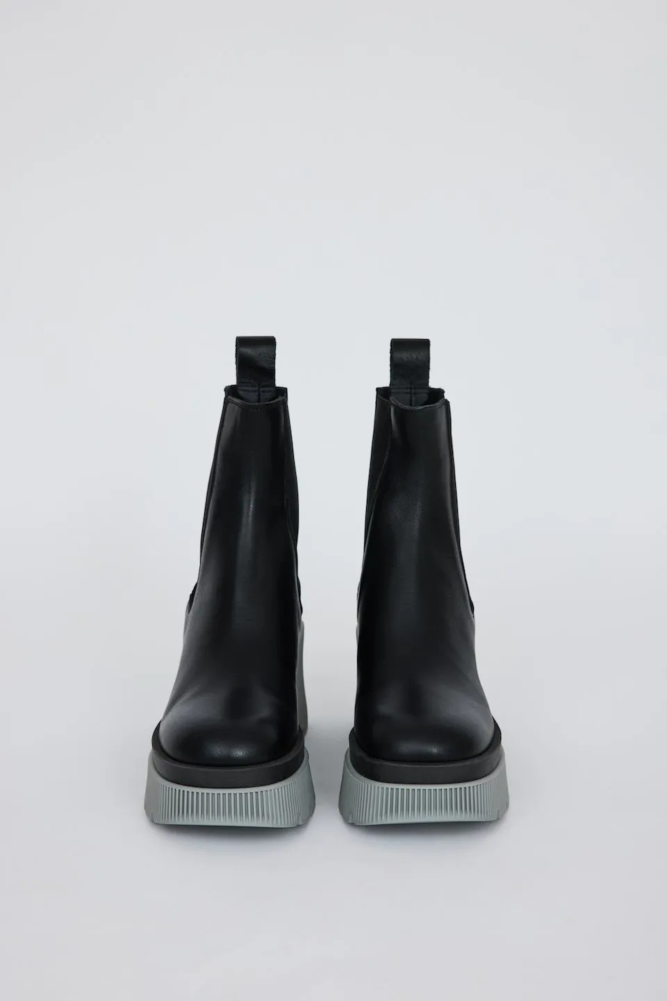 Vitello Black Mid Grey Ankle Boots