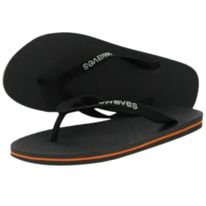 Waves Men's Flip Flop, Grey & Orange