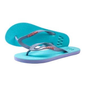 Waves Womens Flip Flop, Lilac & Blue