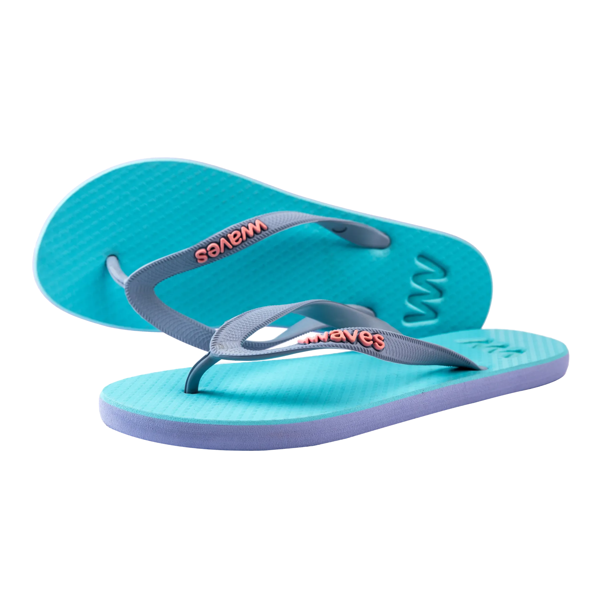 Waves Womens Flip Flop, Lilac & Blue