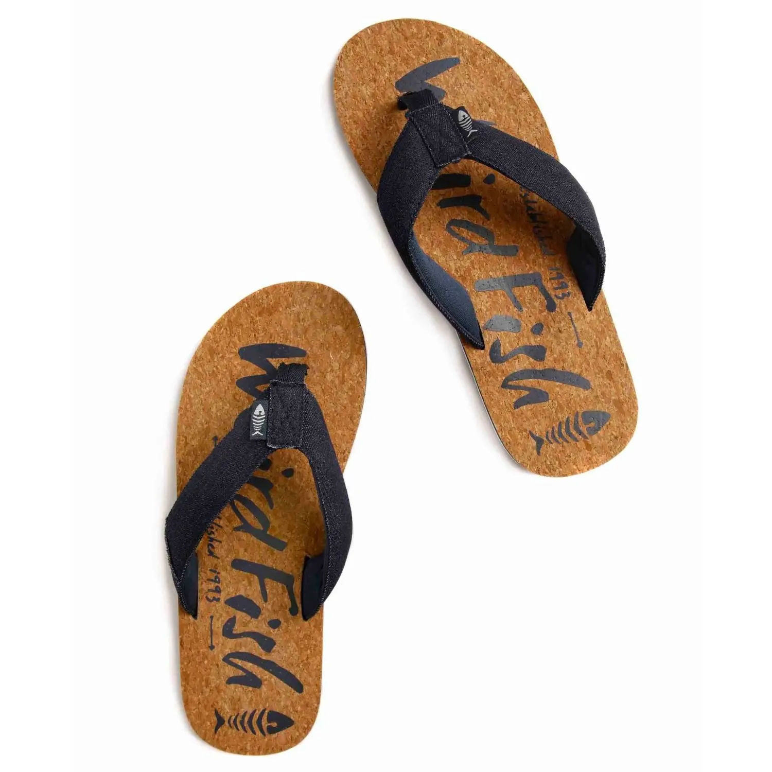 Weird Fish 7 Denim Corkham Cork Effect Men's Flip Flop