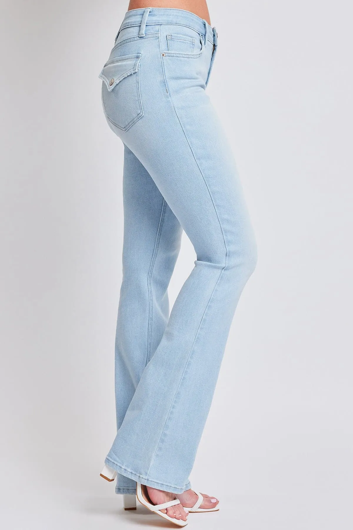 Women's Bootcut Jeans with Flap Pockets