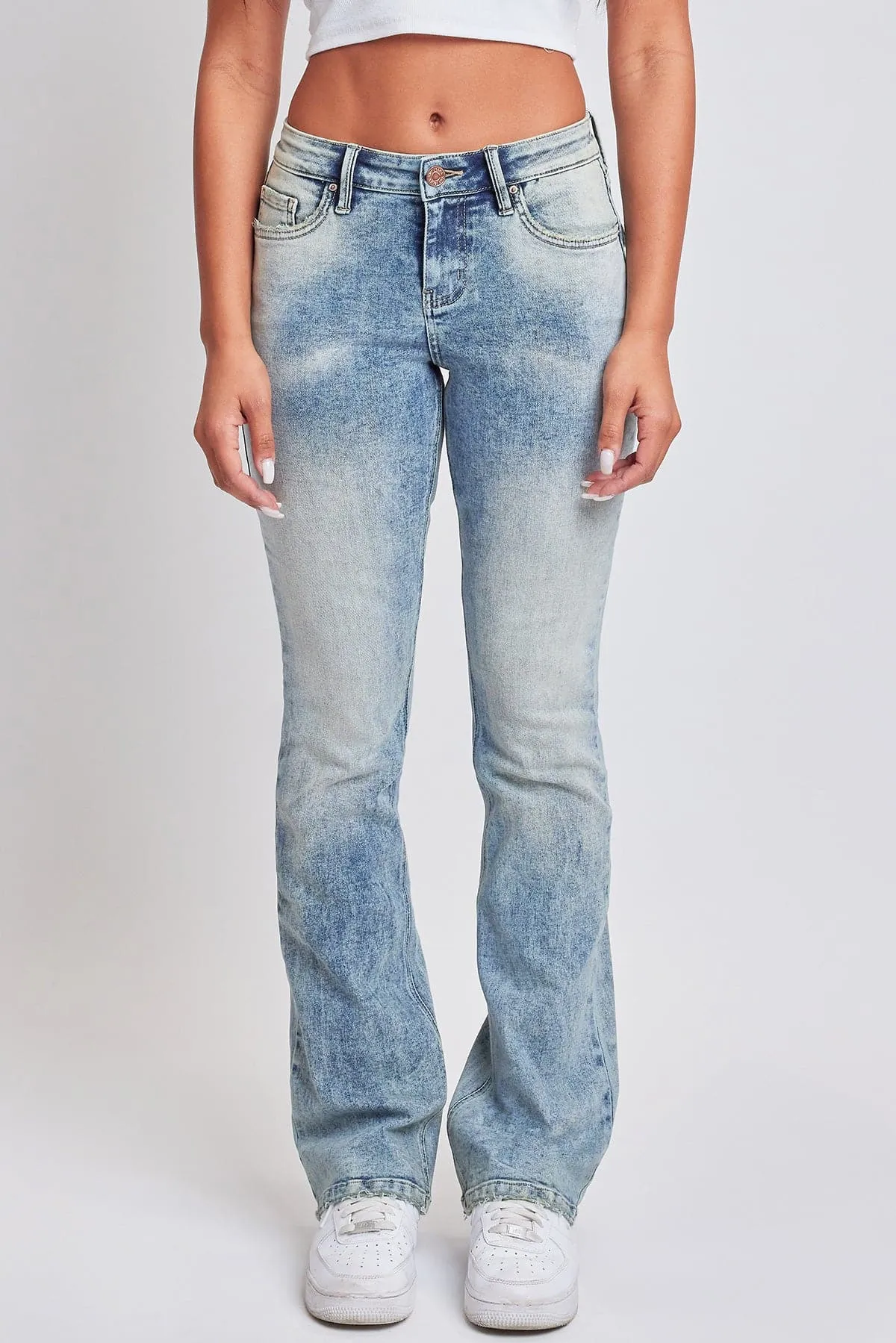 Women's Bootcut Jeans with Flap Pockets