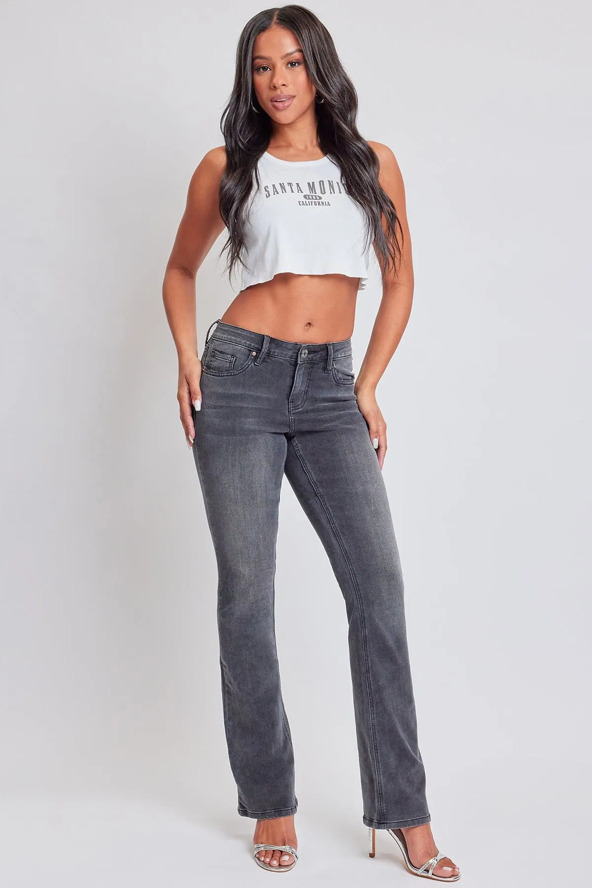 Women's Bootcut Jeans with Flap Pockets