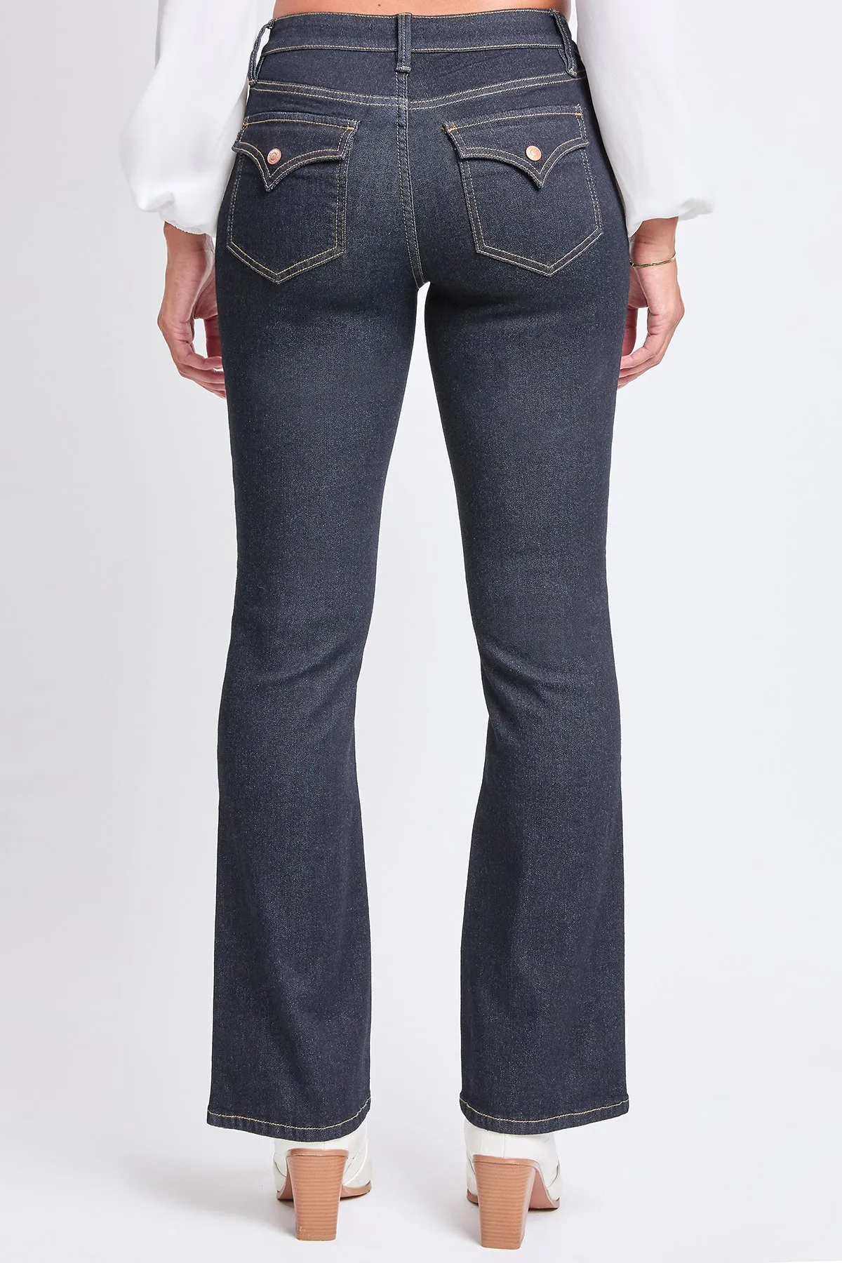 Women's Bootcut Jeans with Flap Pockets