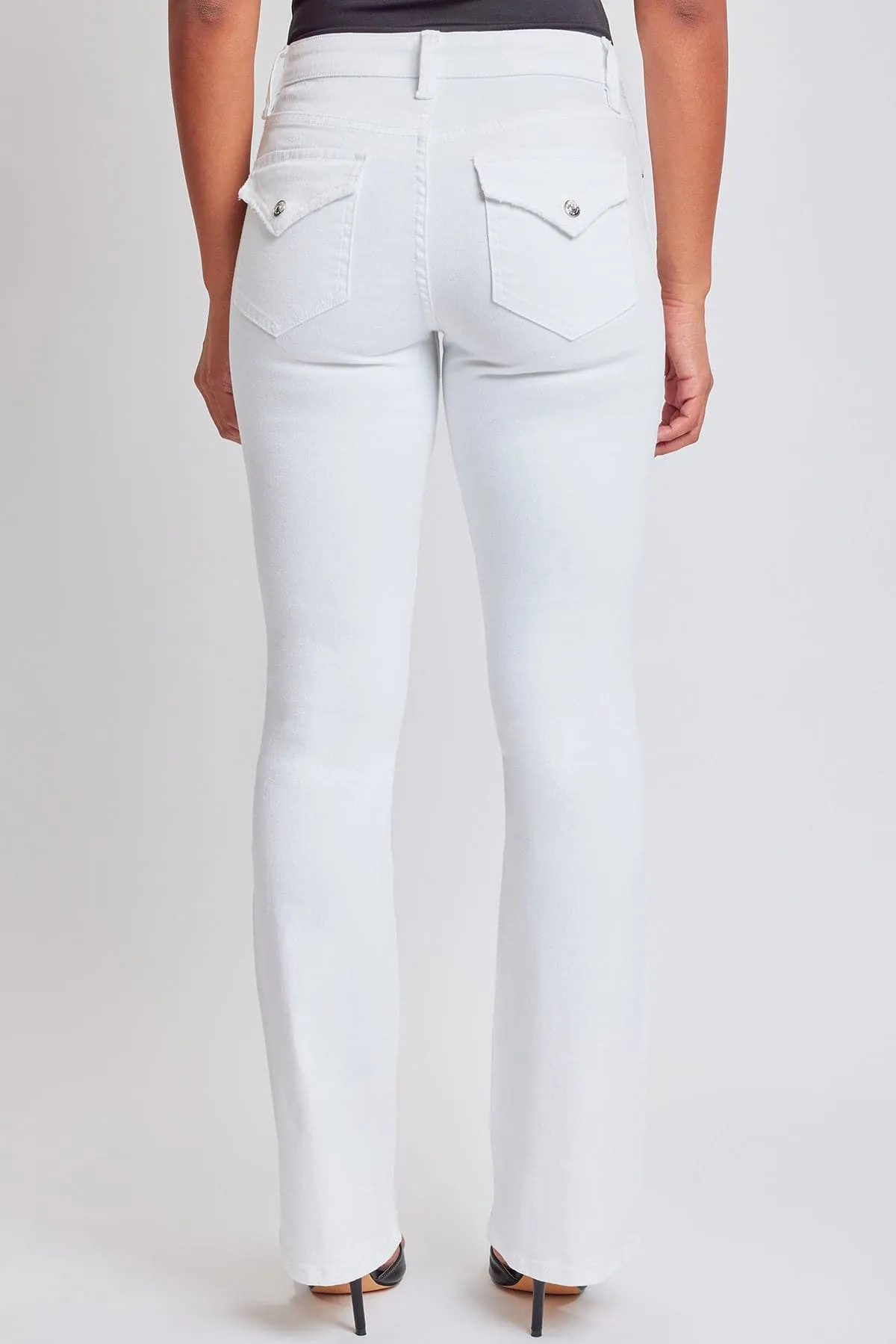 Women's Bootcut Jeans with Flap Pockets