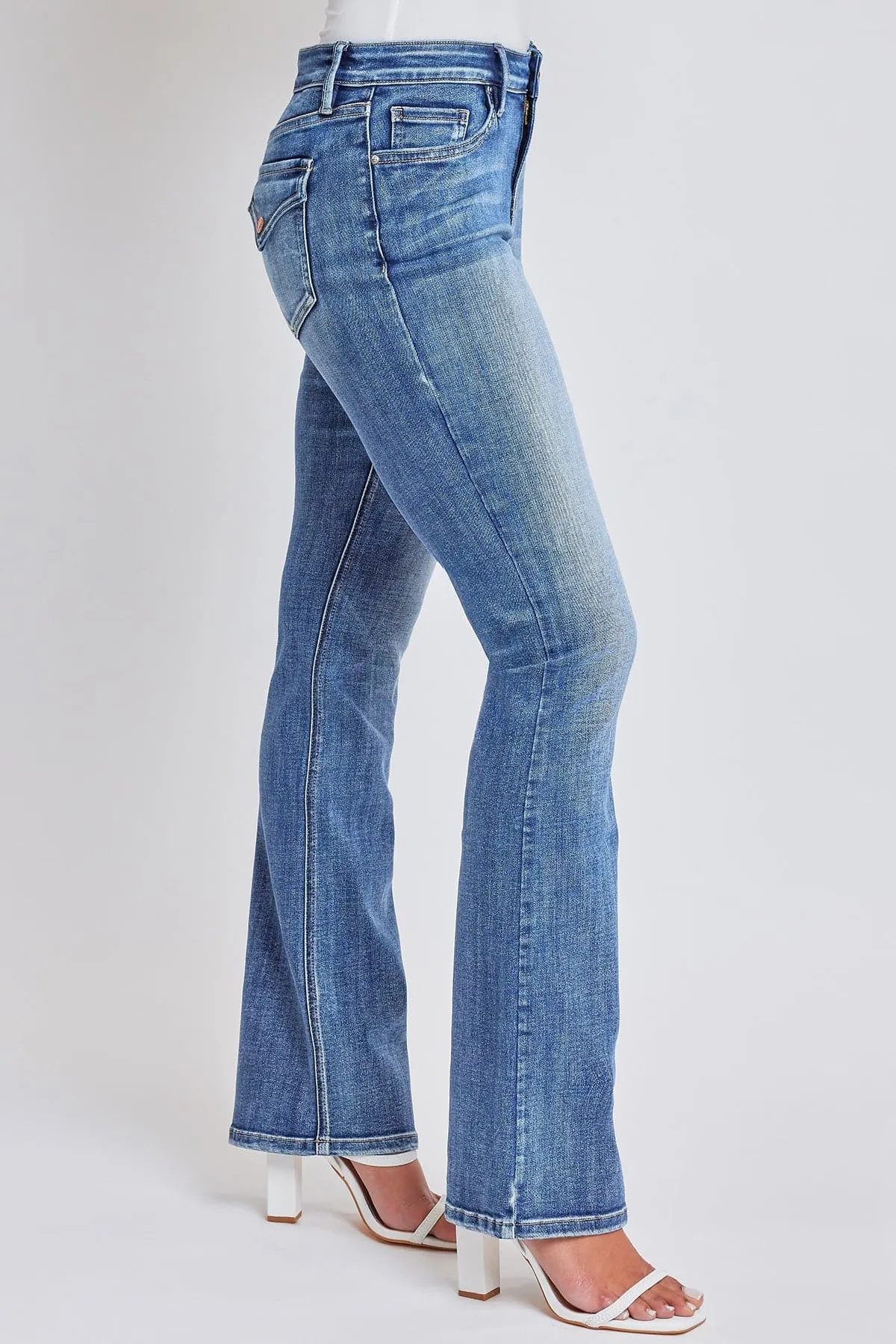 Women's Bootcut Jeans with Flap Pockets