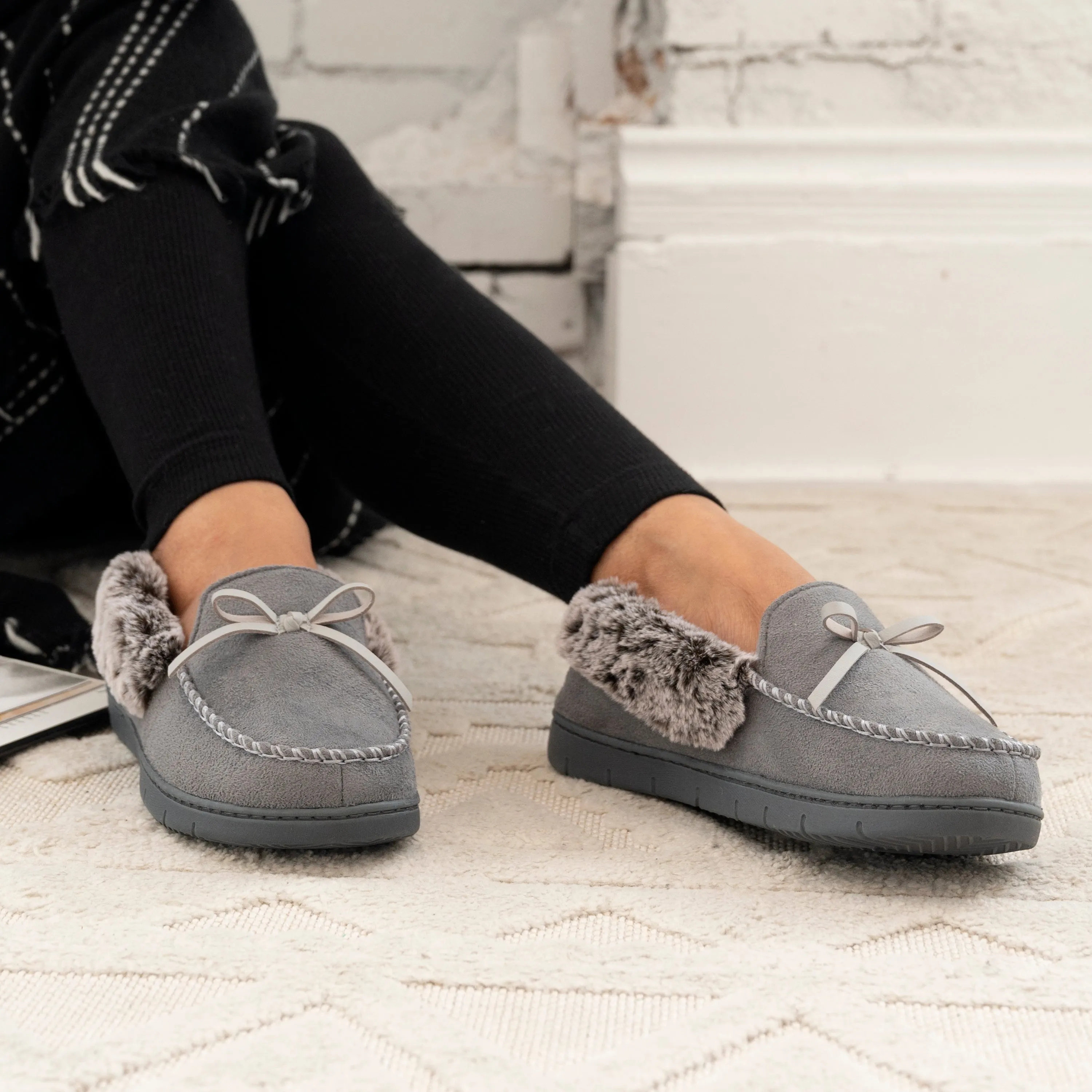 Women's Microsuede Rae Moccasin Slippers