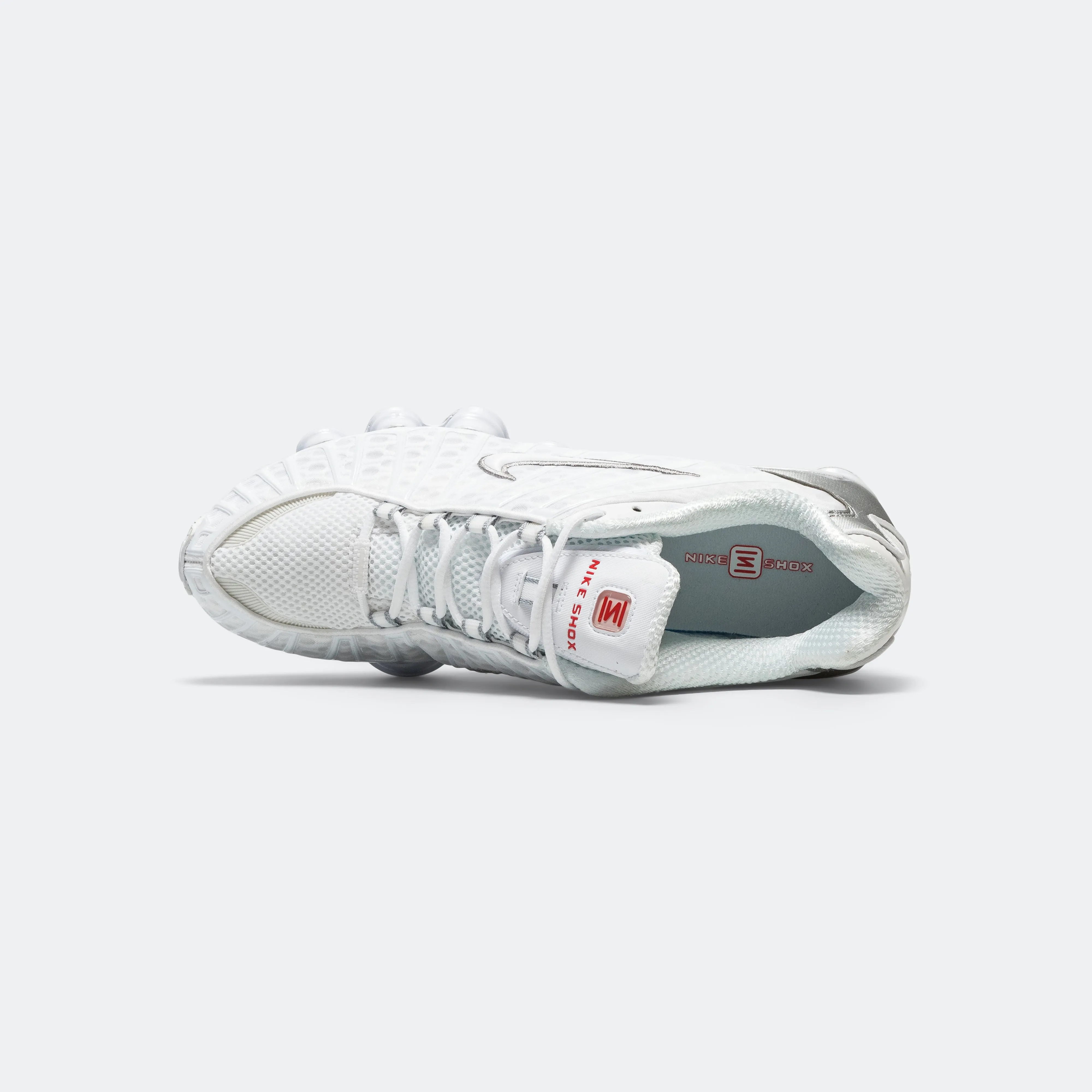 Womens Shox TL - White/White-Metallic Silver-Max Orange