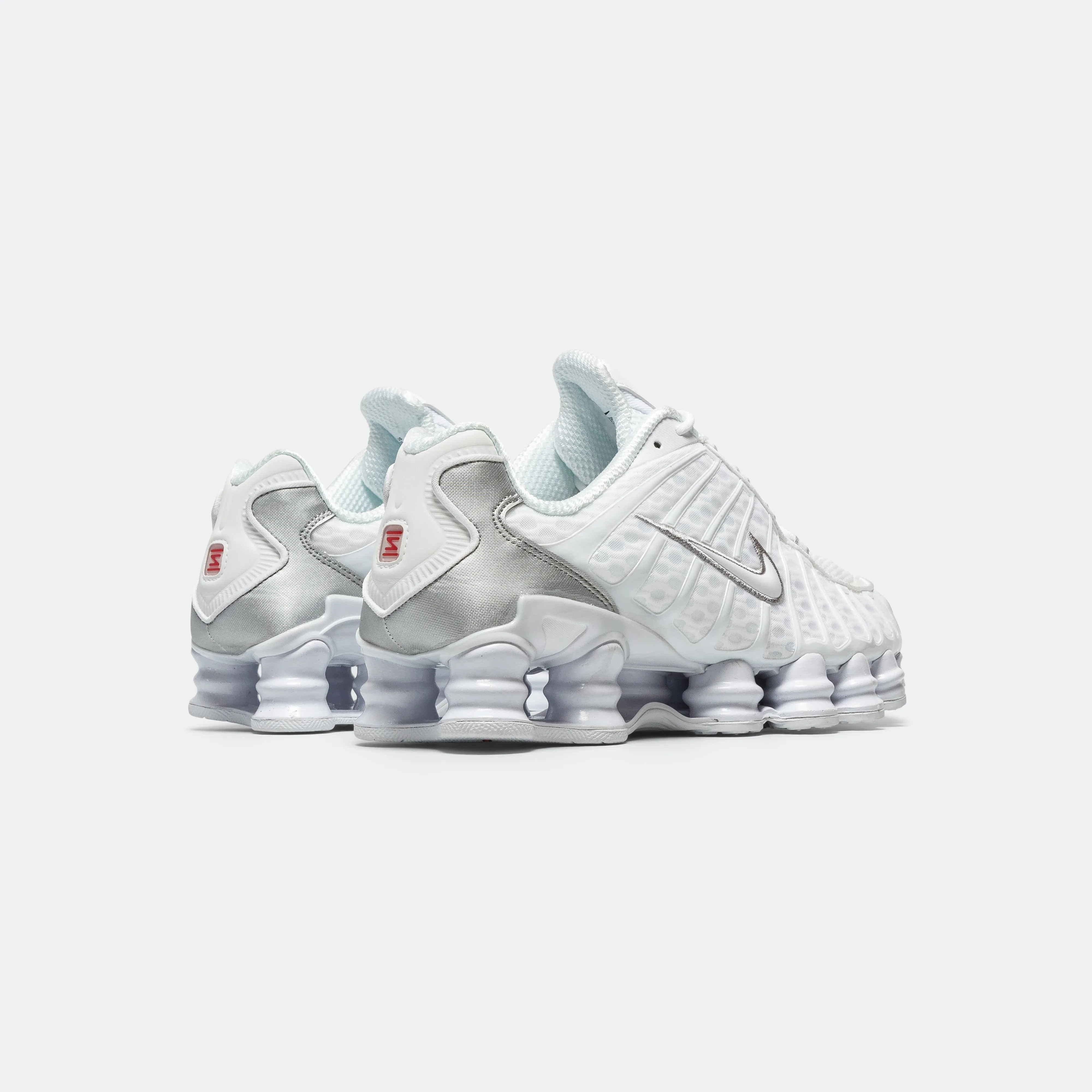 Womens Shox TL - White/White-Metallic Silver-Max Orange