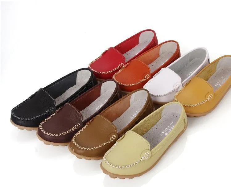 Women's Summer Leather Loafers