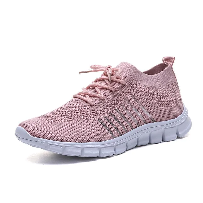 Women's tennis shoes Knitting sneakers breathable best shoes for walking