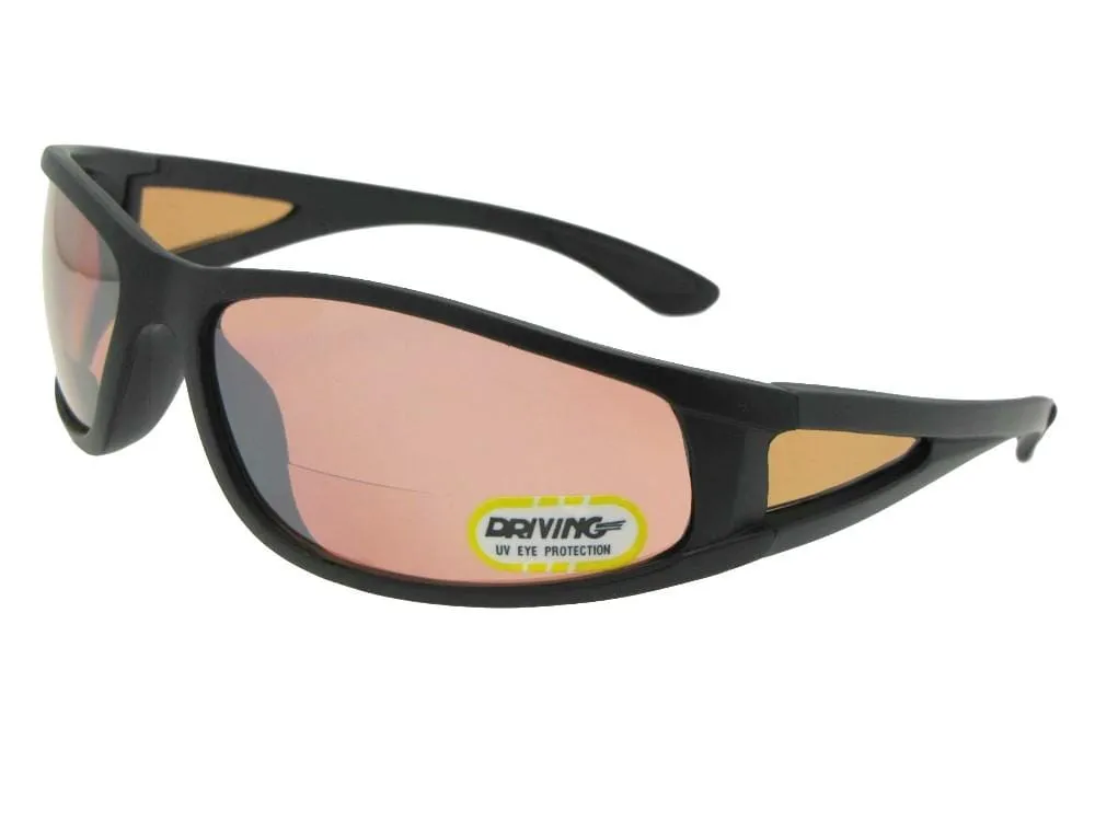 Wrap Around Frame Bifocal Sunglasses Style B132