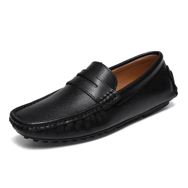 xiangtuibao Brand Fashion Summer Style Soft Moccasins Men Loafers High Quality Leather Shoes Men Flats Shoes Casual Big Size Driving Shoes