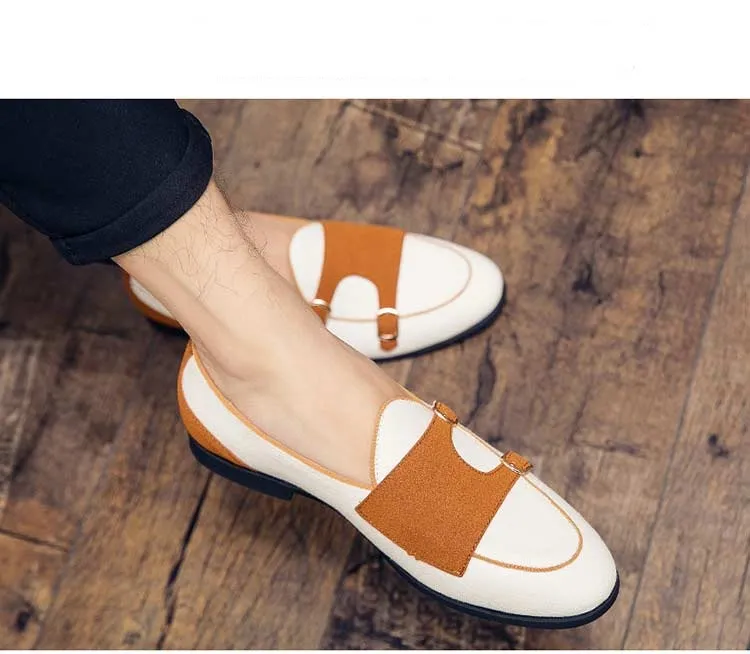 xiangtuibao Canvas Leather Shoes Men Casual Luxury Brand Handmade Penny Loafers Men Slip On Flats Driving Dress Shoes White Green Moccasins