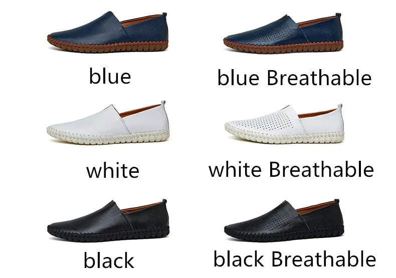 xiangtuibao Genuine Cow Leather Mens Loafers Fashion Handmade Driving   Moccasins Men Soft Leather Slip On Mens Boat Shoes Plus Size 38~48