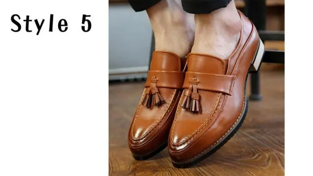 xiangtuibao    Men Casual Shoes Breathable Leather Loafers Business Office Shoes For Men Driving Moccasins Comfortable Slip On Tassel Shoe