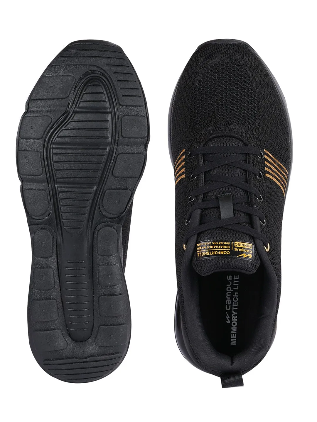 ZURIK PRO Black Men's Sports Shoes